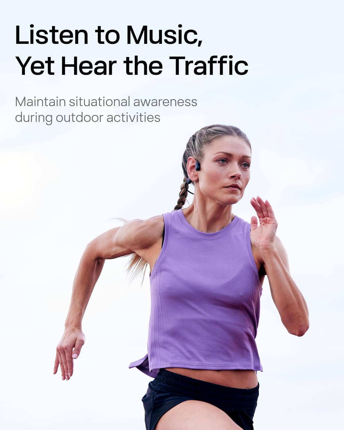 SHOKZ OpenRun Pro-Bone Conduction Headphones, Open-Ear Bluetooth Wireless Sport Headphones for Running and Workout, Sweat Resistant, Long Battery Life