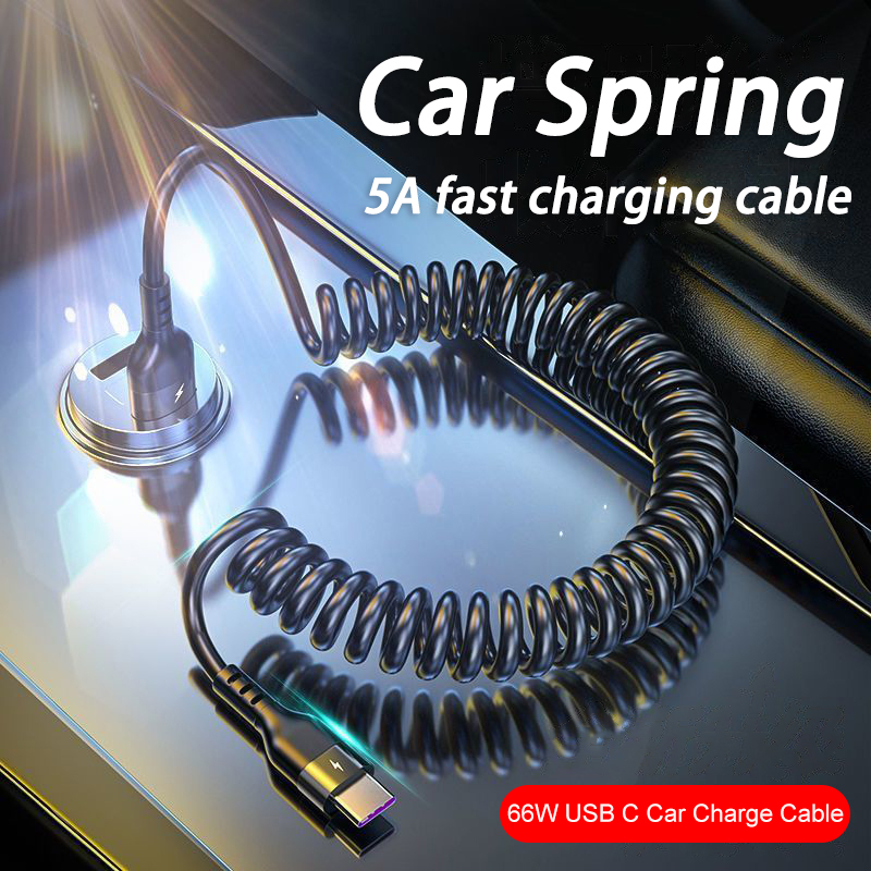 Ultra-Durable 66W 5A Spring-Weave USB-C Fast Charging Cable – Premium Braided Design for Xiaomi, Realme, Samsung, Huawei, Honor