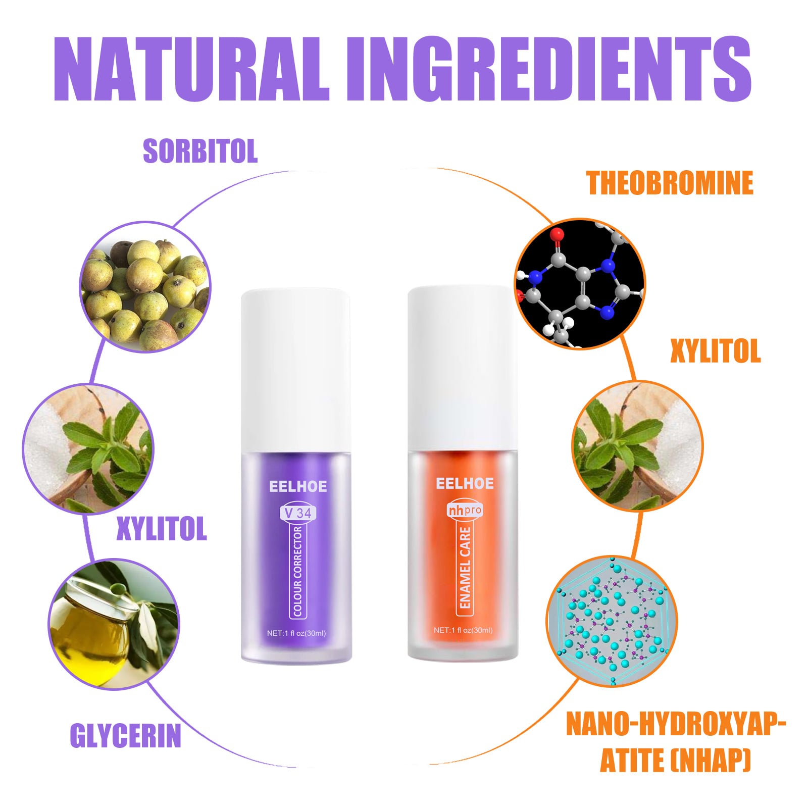 Teeth Whitening Cleansing Toothpaste Enamel Care V34 Colour Corrector Teeth Sensitive Intensive Stain Removal Reduce Yellowing