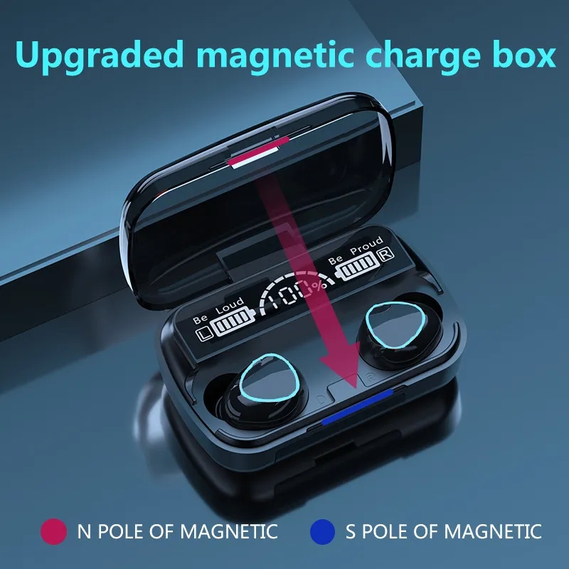 TWS Bluetooth 5.1 Earphones 3500mAh Charging Box Wireless Headphone 9D Stereo Sports Waterproof Earbuds Headsets With Microphone