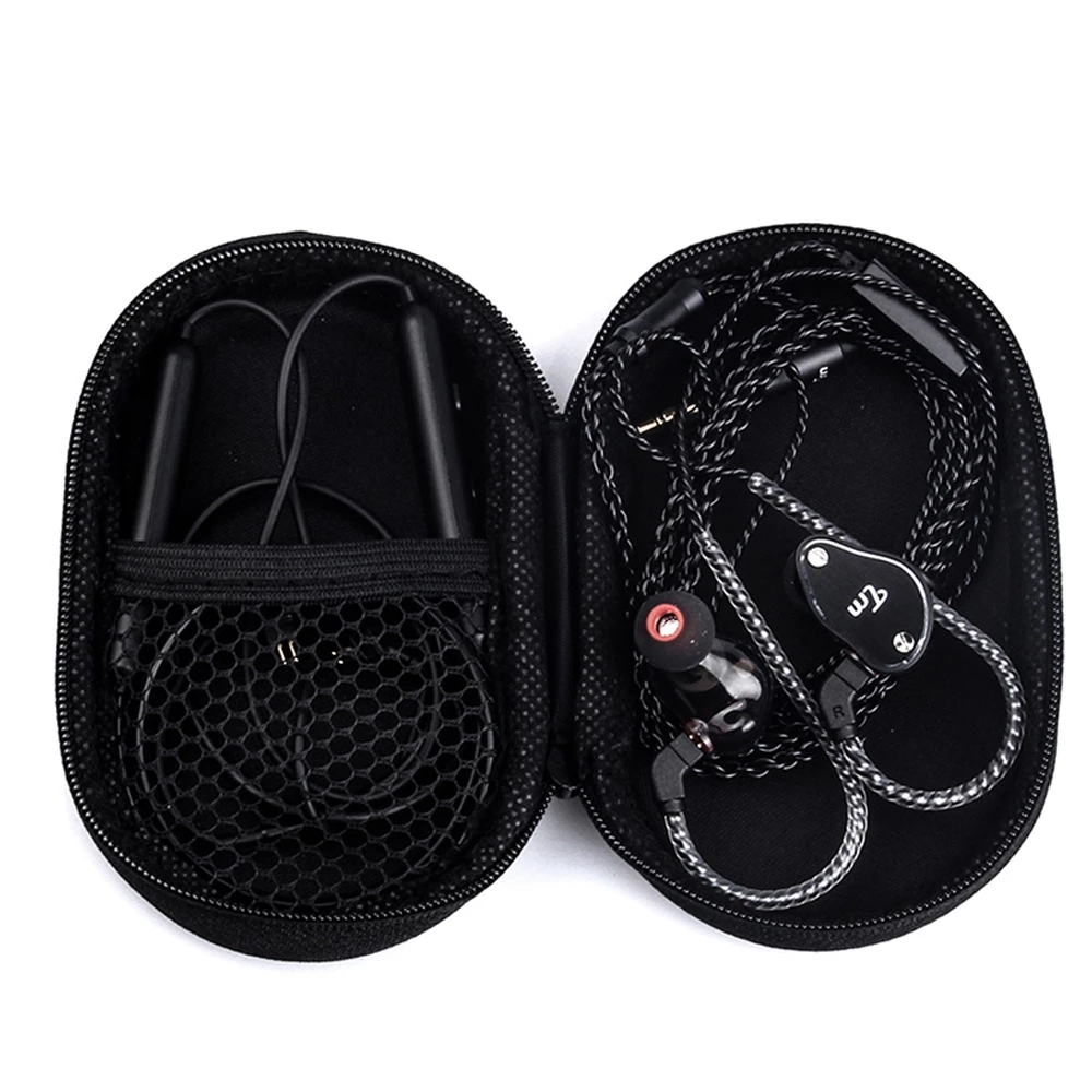 TRN headset bag Mini portable Oxford cloth EVA headset bag Data cable Bluetooth fall proof storage box