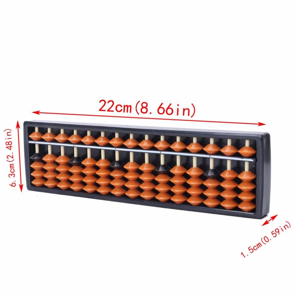 New Plastic Abacus 15 Digits Arithmetic Tool Kid's Math Learn Aid Caculating Toys Gifts