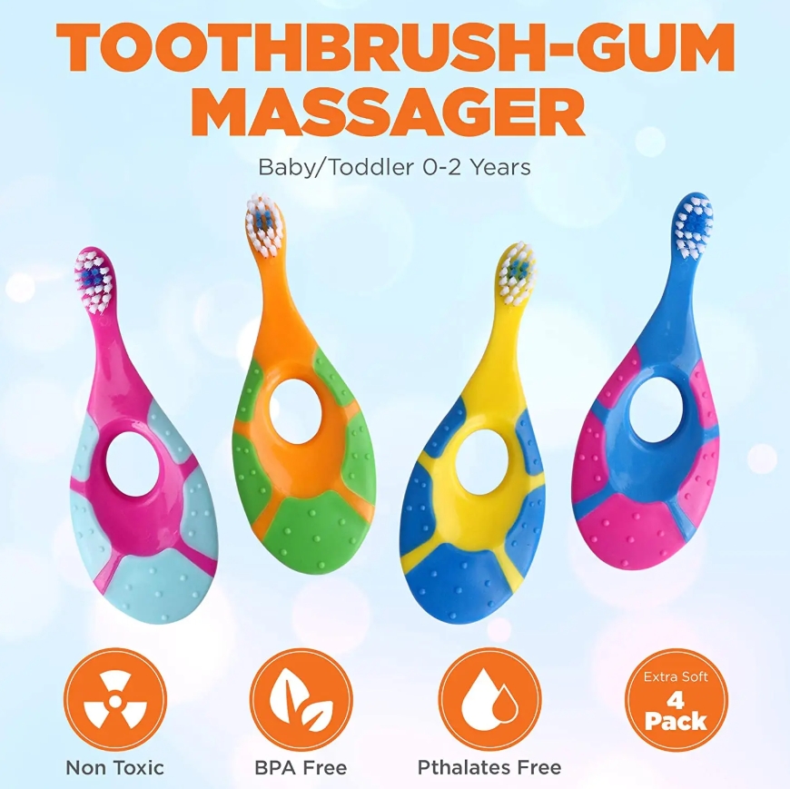 2PCS KidsToothbrush Children With Soft Bristles BPA-Free Toddler Toothbrush Training Deciduous Teeth Toothbrush