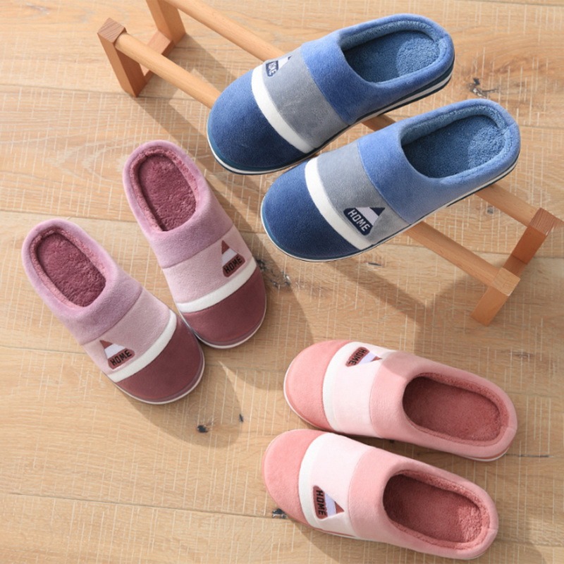 Modern Minimalist Cotton Slippers for Men – Textured Stripe Detail, Lightweight, Anti-Slip & Home-Read