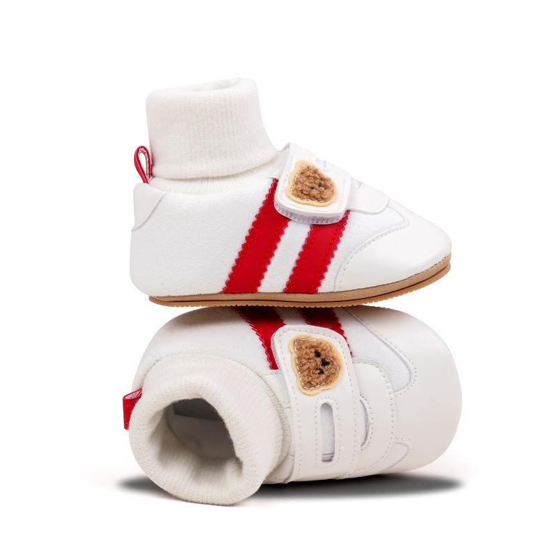 Baby Shoes Soft Cotton Sock Shoes Ankle-covered Style Spring & Autumn Sneakers Cute Design Newborn Prewalker Shoes