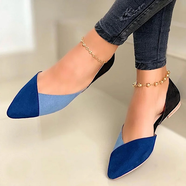 Ladies Pumps Women Shoes Pumps Suede Slip on Pointed Toe Shoes Office Casual Comfortable