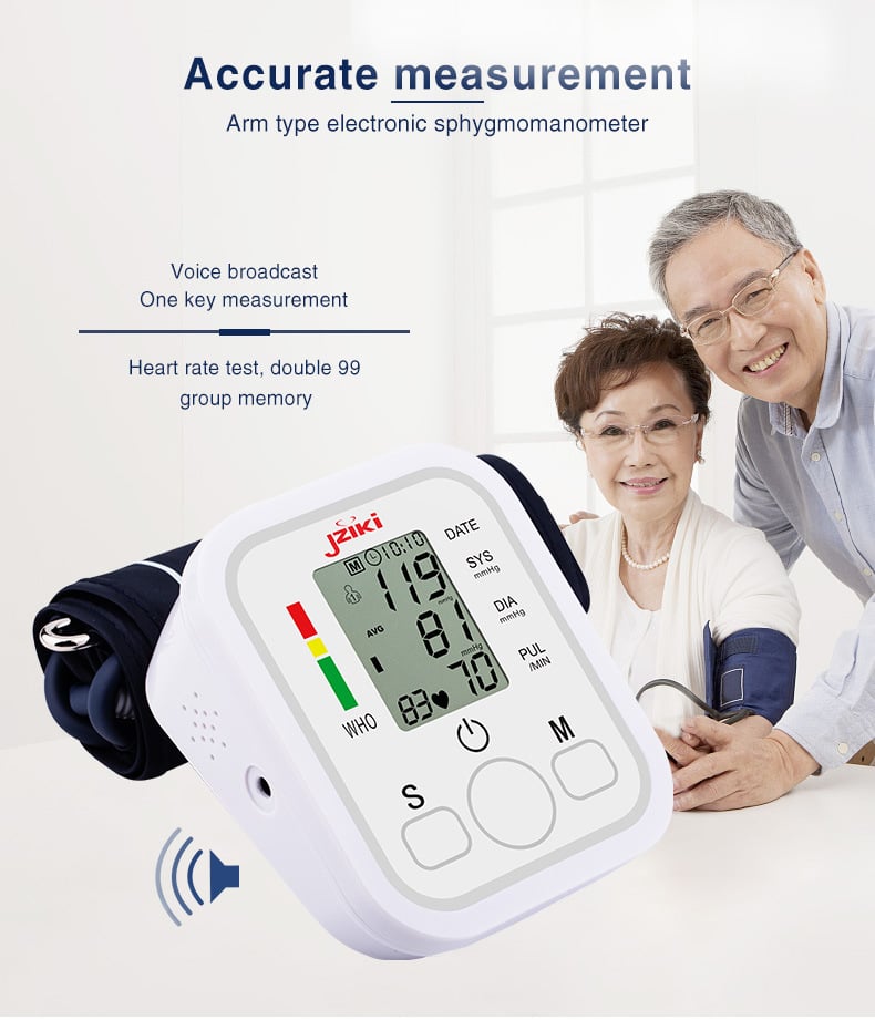 English dry voice electronic sphygmomanometer upper arm type
