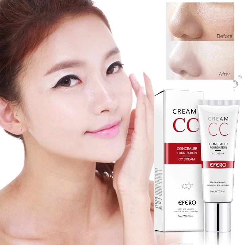 EFERO Fresh and Moist Revitalizing CC Cream Makeup Face Care Base Whitening Compact Foundation Concealer Prevent Bask Skin Care