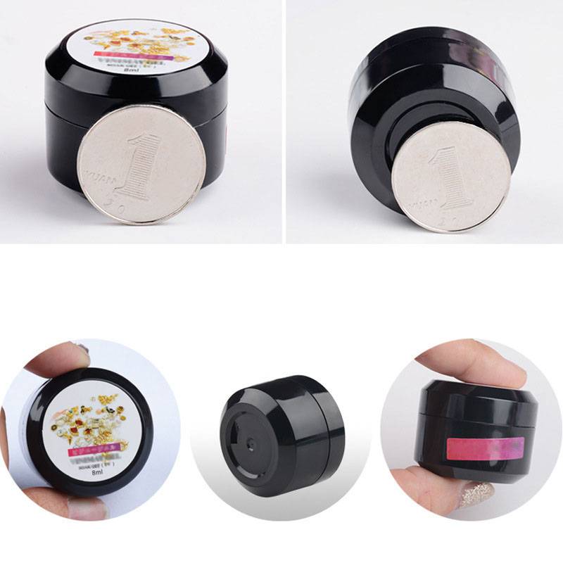 Professional Super Sticky 8ml UV Gel Nail Polish Glue Crystal Adhesives Transparent Clear Gel Nails Crafts Decor Tools