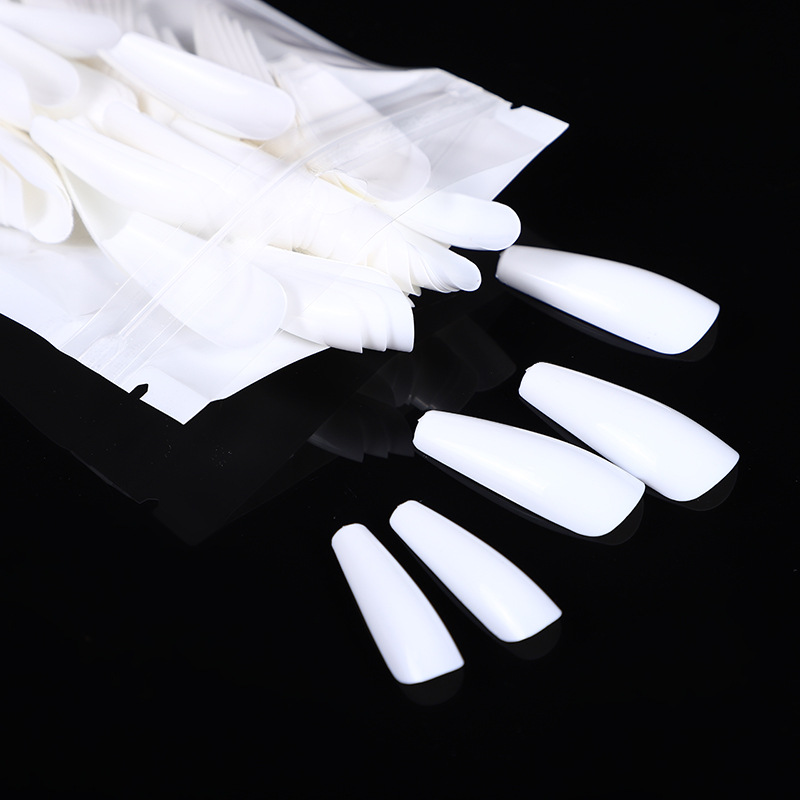 100Pcs Matte False Nail Long Ballerina Press on Full Cover Stiletto Fake Nails Extension Acrylic Manicure Natural Nail Art Tips