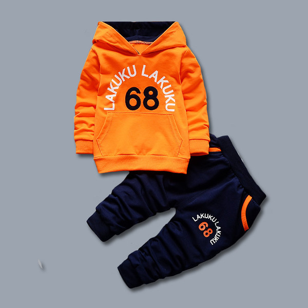 Toddler Tracksuit Autumn Baby Clothing Sets Children Boys Girls Fashion Brand Clothes Kids Hooded T-shirt And Pants 2 Suits