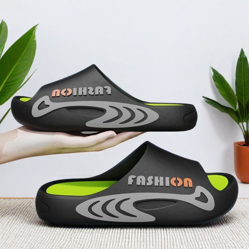 Sports Slippers Fashionable Thick Bottom Wearing Outside Summer Trendy Beach Men's Home Slippers Sandals New Men's Style Male