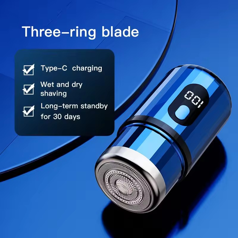 Mini Portable Electric Shaver For Men Capsule Design Travel Home Use Electric Beard Knife USB Rechargeable Pocket Electric Razor
