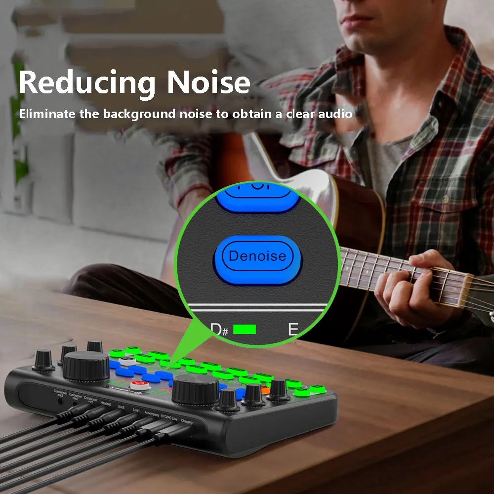 X60 Sound Card English Version Professional Sound Cards Audio Mixer For Karaoke Broadcast KTV Singing Live Sound Mixer