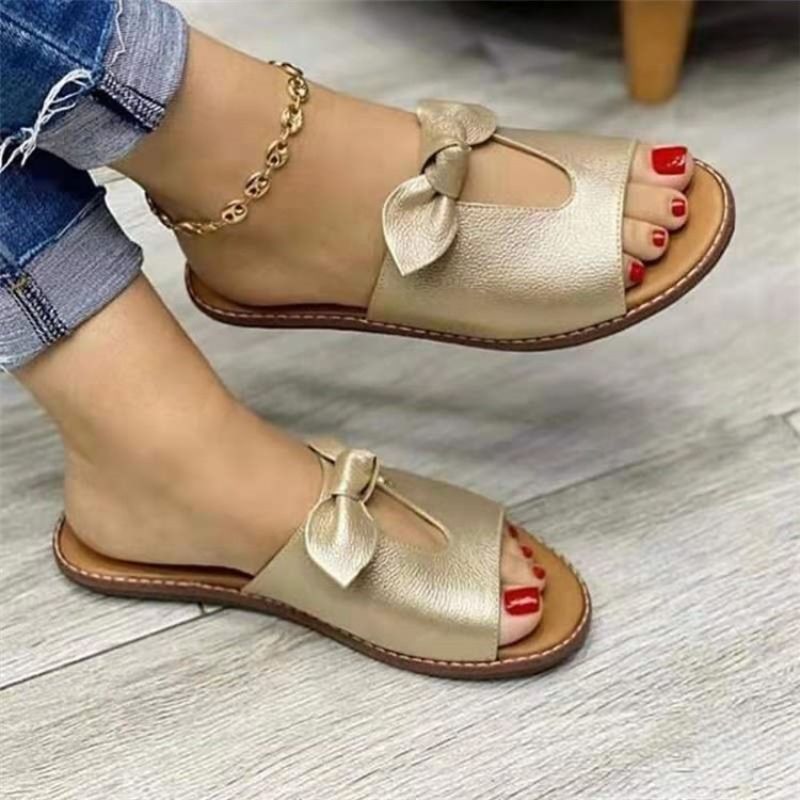 New Sandals Summer Women Slippers Cute Butterfly-Knot Flats Casual Sandals Ladies Beach Sandals Womens Shoes