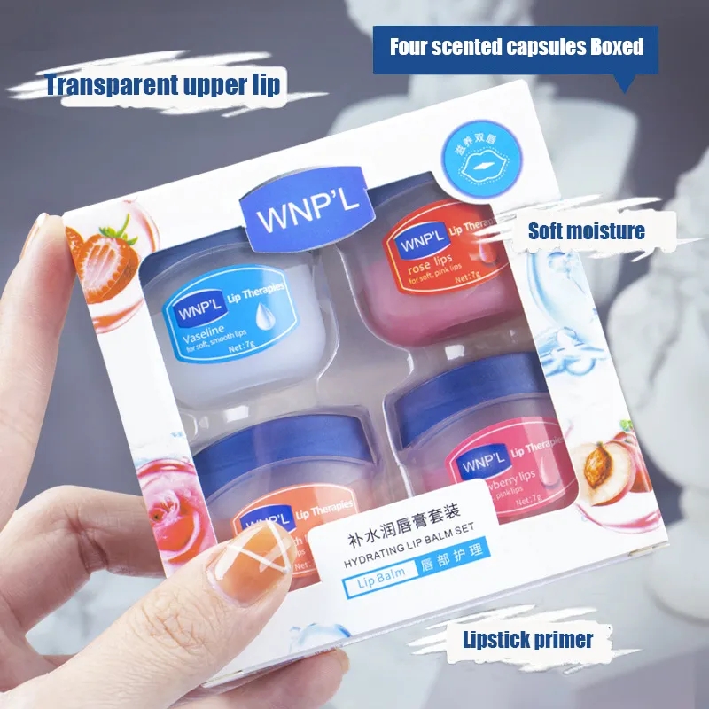 1 Pcs Lip Balms Moisturizing Refreshing Non-sticky Fruit Series Anti-Cracked Lip Treatment Vaseline for Makeup Lip Gloss Set