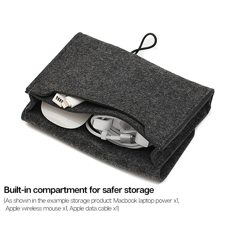 Portable 2.5'HDD Case Storage Bag For Macbook Charger Mouse Mobile Power Bank Earphone Digital Accessories Protect Bag