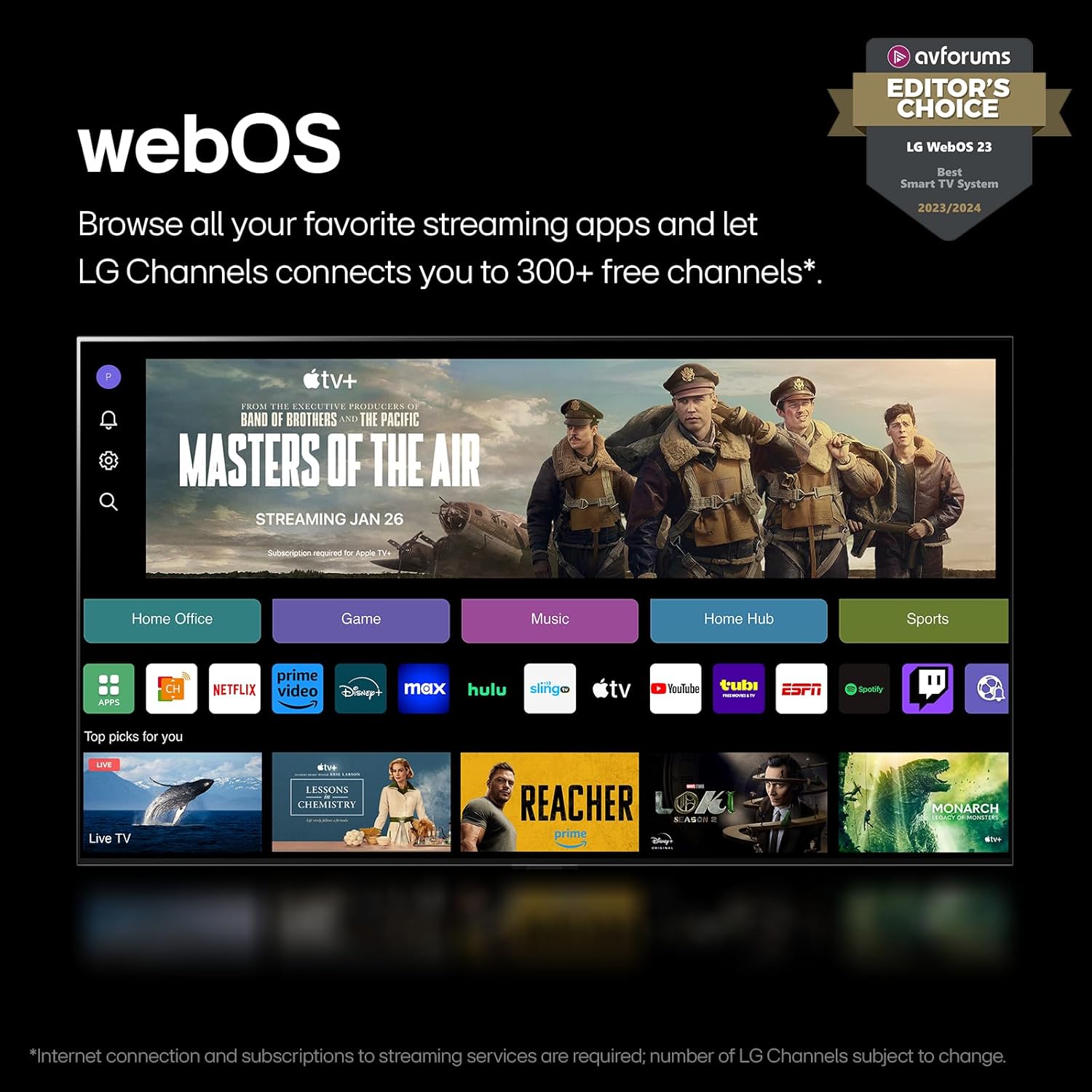 LG 48-Inch Class OLED evo C4 Series Smart TV 4K Processor Flat Screen with Magic Remote AI-Powered with Alexa Built-in (OLED48C4PUA, 2024), 3.1.1 ch.