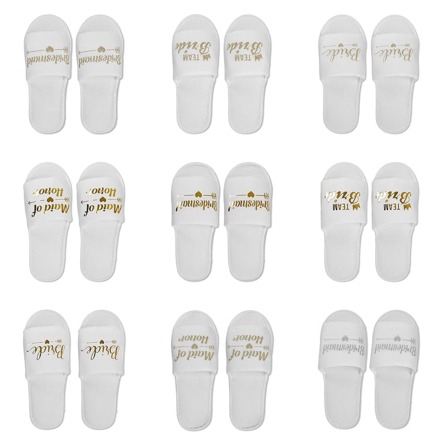 1 pair of bridal slippers Wedding decoration Bride to be team Bridal disposable slippers Bridal shower Hen party decoration DIY