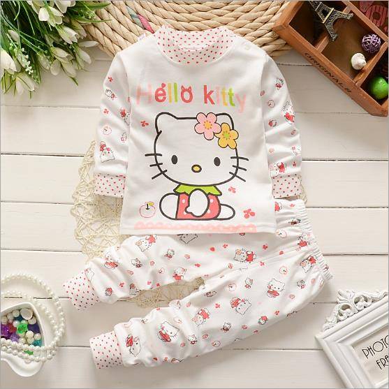 Newborn baby clothes set Winter Cartoon baby boy Clothes 2PCS Cotton baby girl clothes set soft underwear infant set