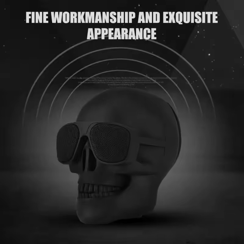 Skull Speaker Wireless Bluetooth-compatible Portable Mini Stereo Sound Enhanced Bass Speaker 5W Music Player Skull Shape Speaker