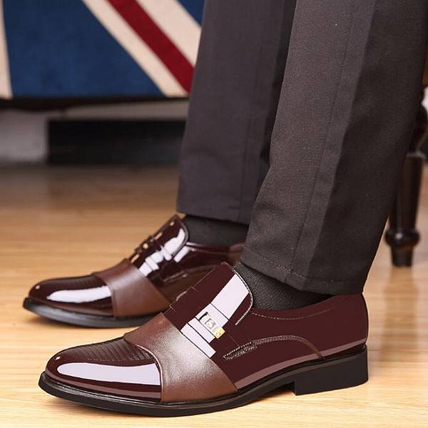 Fashion Business Dress Men Shoes Formal Slip On Dress Shoes Mens Oxfords Footwear Leather Shoes For Men Loafers