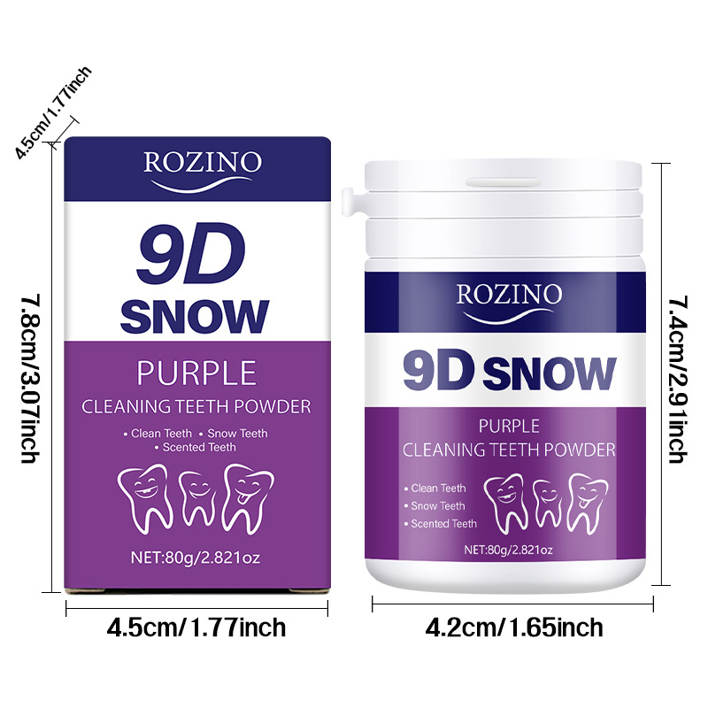 Purple Tooth Cleaning Powder-Sulfate-Free Deep Cleaning and Polishing Whitens Teeth in 5 Days Portable for Daily Use and Travel