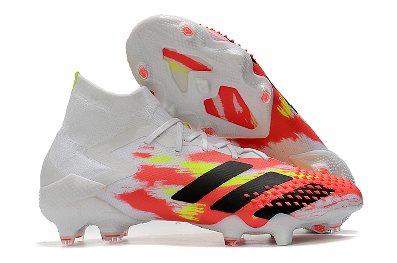 Adidas Black and White Falcon 20+ Knitted Waterproof "Spiked Rose" Studded Football Shoes Competition Training Shoes 40-44