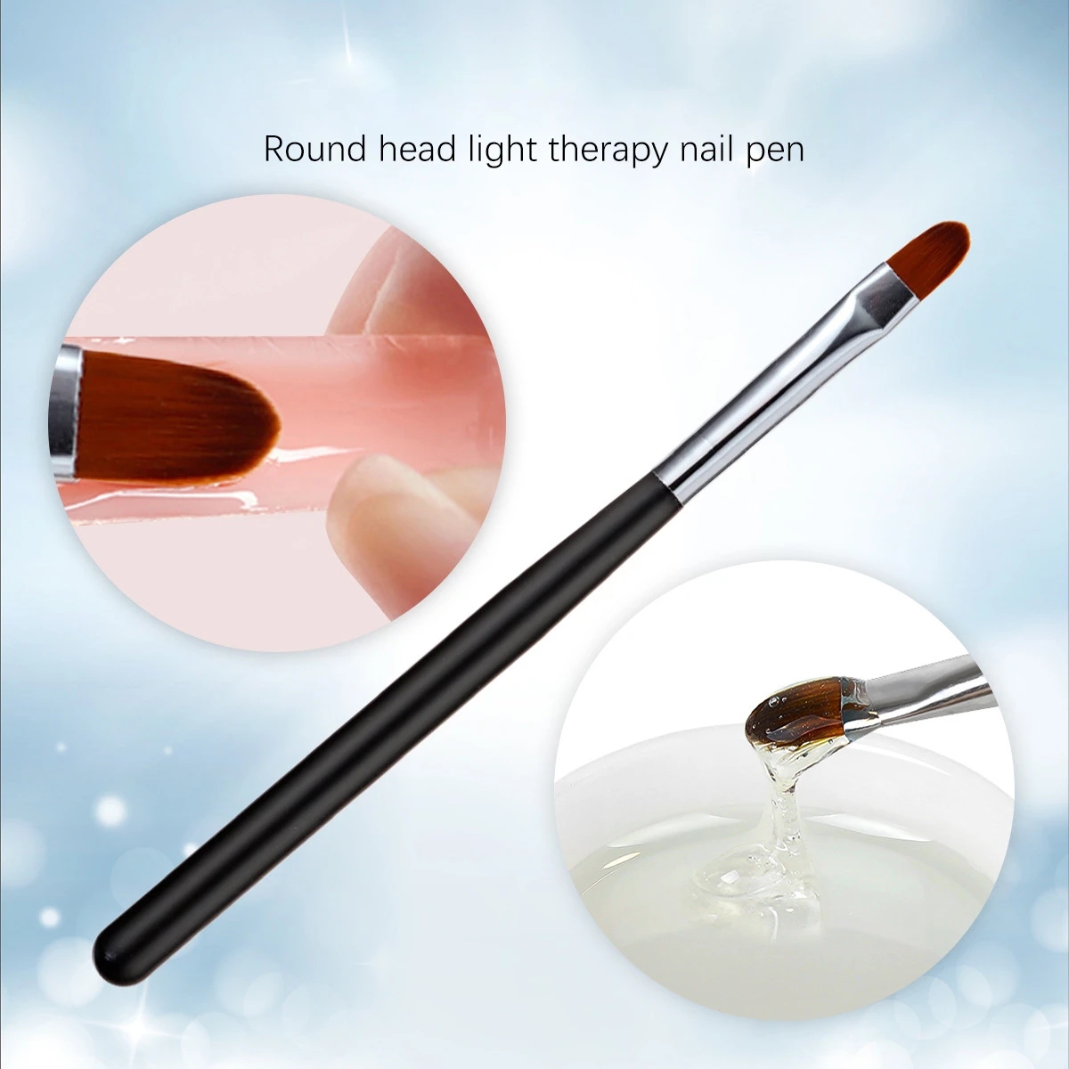 1Pcs Nail Art Black Handle Pattern Painting Brush Acrylic UV Gel Extension Coating Drawing Pen DIY Manicure Tool