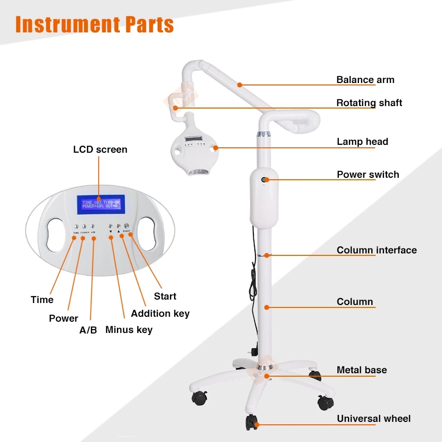 Dental cold light tooth whitening instrument Oral beauty instrument Teeth whitening machine three-dimensional LED tooth lamp