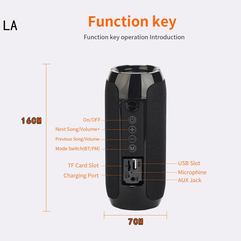 Portable Speaker Wireless Bluetooth-compatible Subwoofer Outdoor Waterproof Loudspeaker Stereo Surround Support FM RadioTF