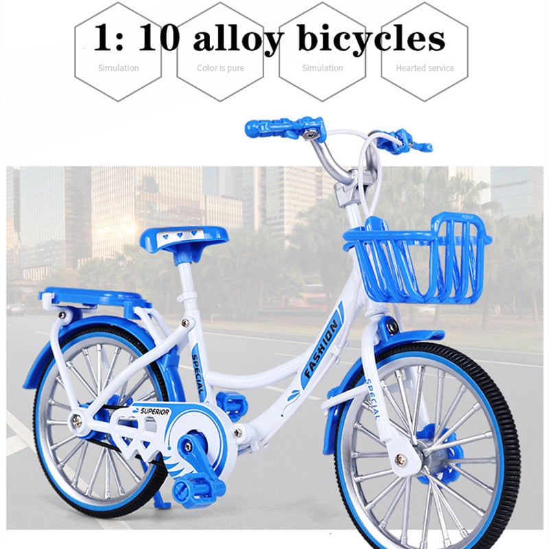 1: 10 Simulation Mini Alloy Bicycle Mountain Bike Alloy Bicycle Model Toy Collection Decoration