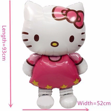 116*65cm Big Size Hello Kitty Cat Foil Balloons Cartoon Birthday Wedding Decoration Party Inflatable Air Balloons Classic Toys