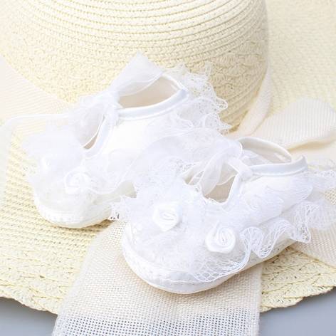 Wonderful!0-12M Baby New Born Girls Shoes Toddler Baby Soft Sole Slip Shoes Female Baby Lace Bow Princess Pink Shoes