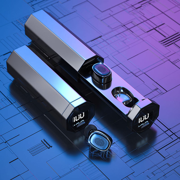 Wireless Bluetooth headset dual ear TWS power display 5.0 Bluetooth headset