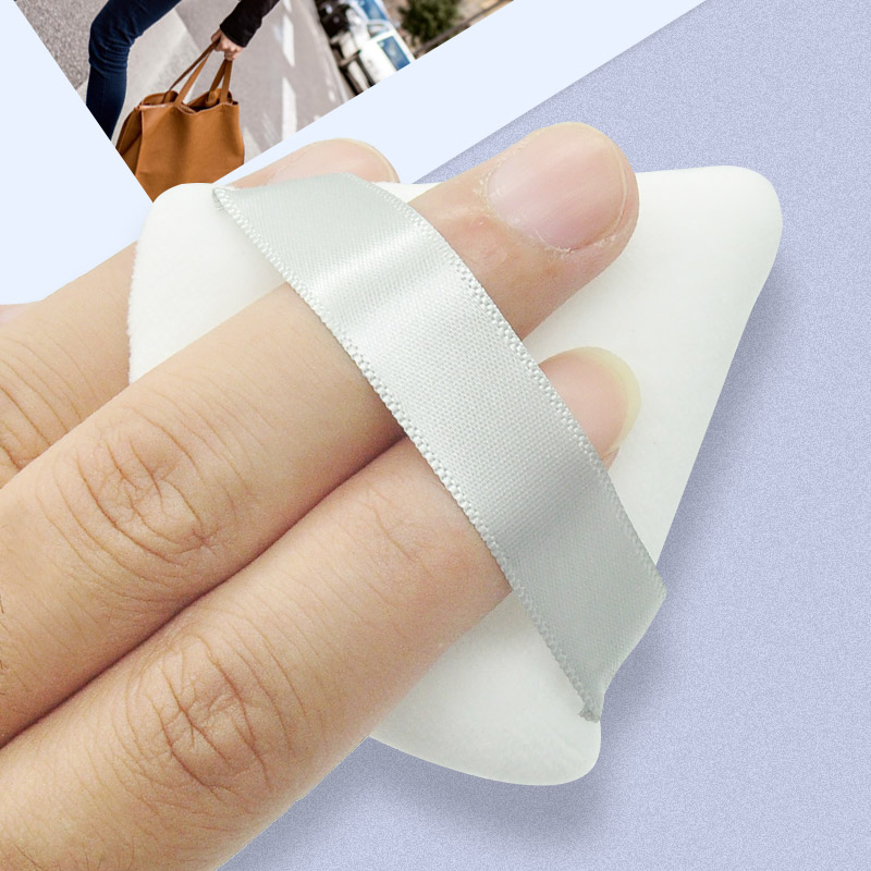 5pcs Triangle Velvet Powder Puff Flours Mini Face Makeup Sponge Cosmetics Soft Cotton Face Powder Puff Washable Lightweight