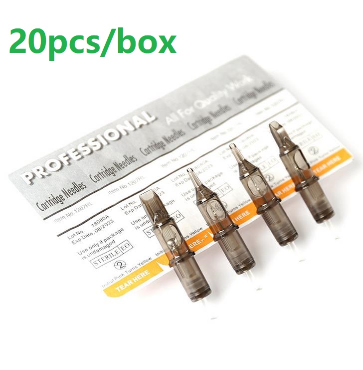 Tattoo machine disposable safety tattoo needle disinfectionRL RS RM M1 20pcs/box Pick Cartridgetattoo eyebrow tattoo High qualit