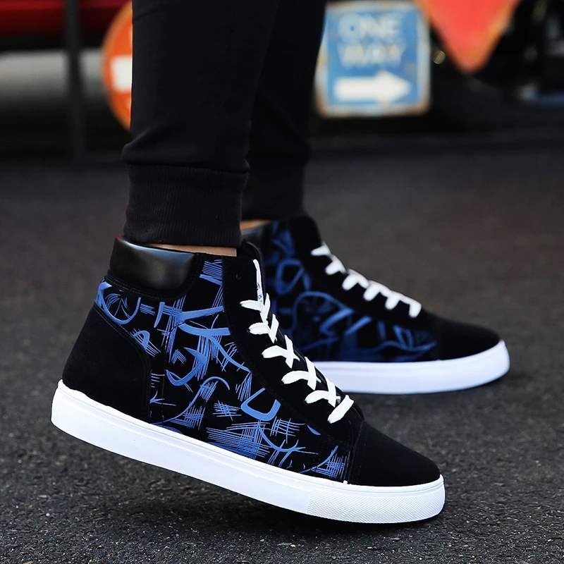 New Fashion Men Shoes New Men Casual Shoes High Top Sneakers Men Vulcanized Shoes Platform Sneakers Quality Mens