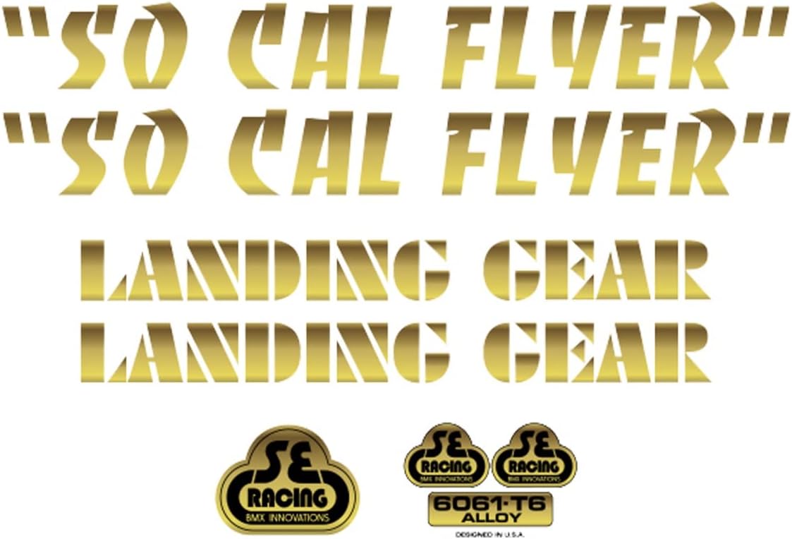 SE Bikes So Cal Flyer Decal Set Null Gold