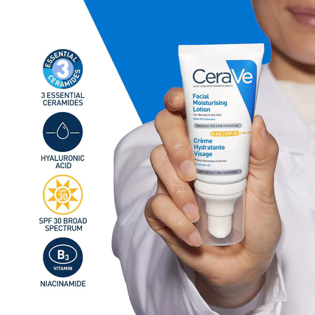 Original CeraVe Facial Moisturizing Lotion PM Hydrating Facial Cream Niacinamide Brightens and Softens the Skin Facial Care 52ml