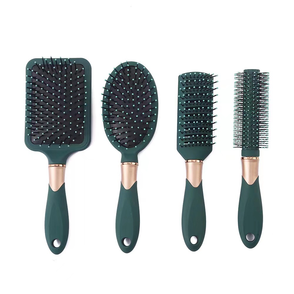 4pcs high-quality women's air bag comb head massage hairdressing comb household long hair roll comb set