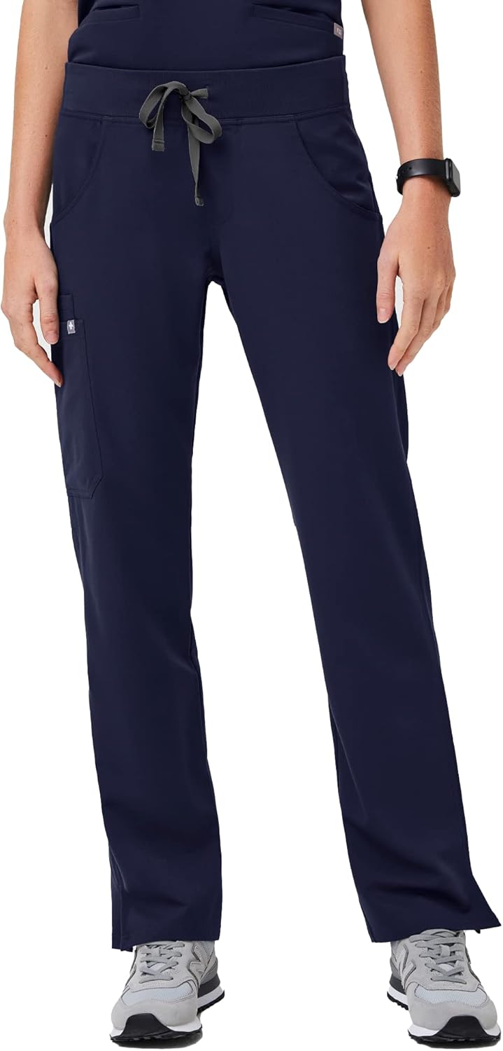 FIGS Kade Cargo Scrub Pants for Women — Classic Fit, Straight Leg, 4 Pockets, Yoga Waistband, Anti-Wrinkle