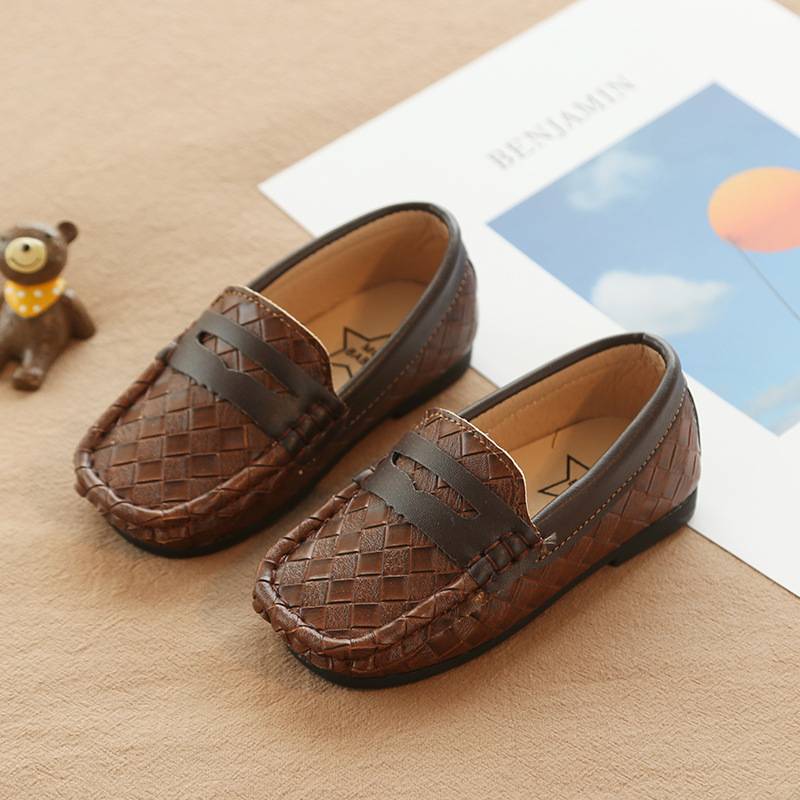 Bean Shoes 1-6 Years Old Children Real Leather Shoes Male Child Breatherable Leather Shoes Boys Leather Shoes