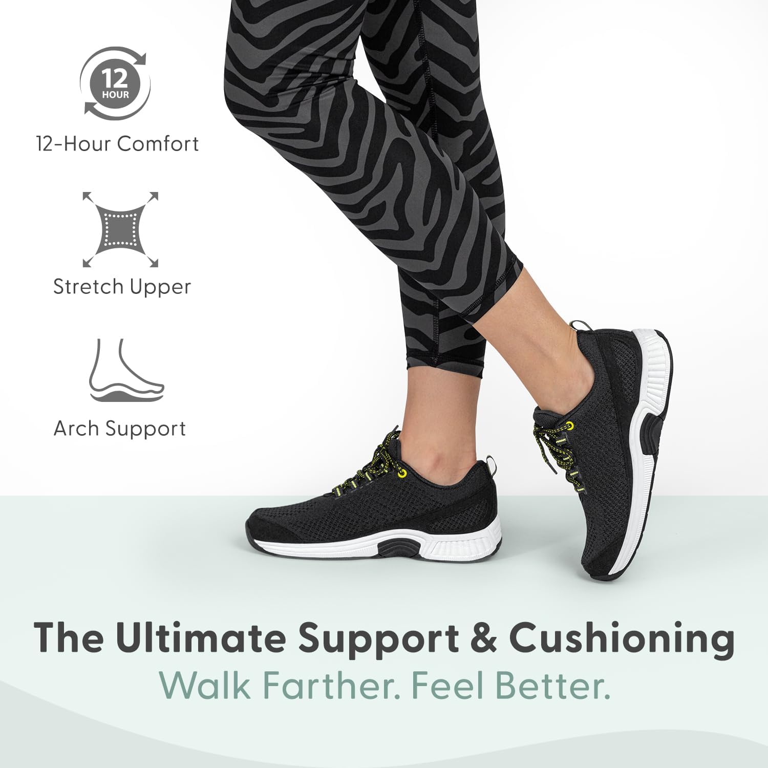 Orthofeet Women's Orthopedic Stretch Knit Walking Sneaker