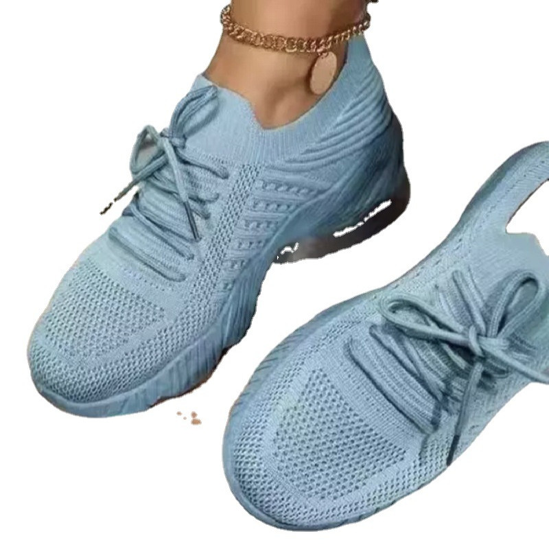 Mesh Breathable Women Casual Sneakers Lace-up Vulcanized Shoes Ladies Platform Sneakers Female Shoes Plus Size Zapatos De Mujer