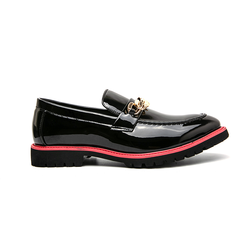 High-end Black Leather Shoes Italian Luxury Brand Loafers Men's Slip-on Leather Casual Shoes Business Thick-soled Comfortable