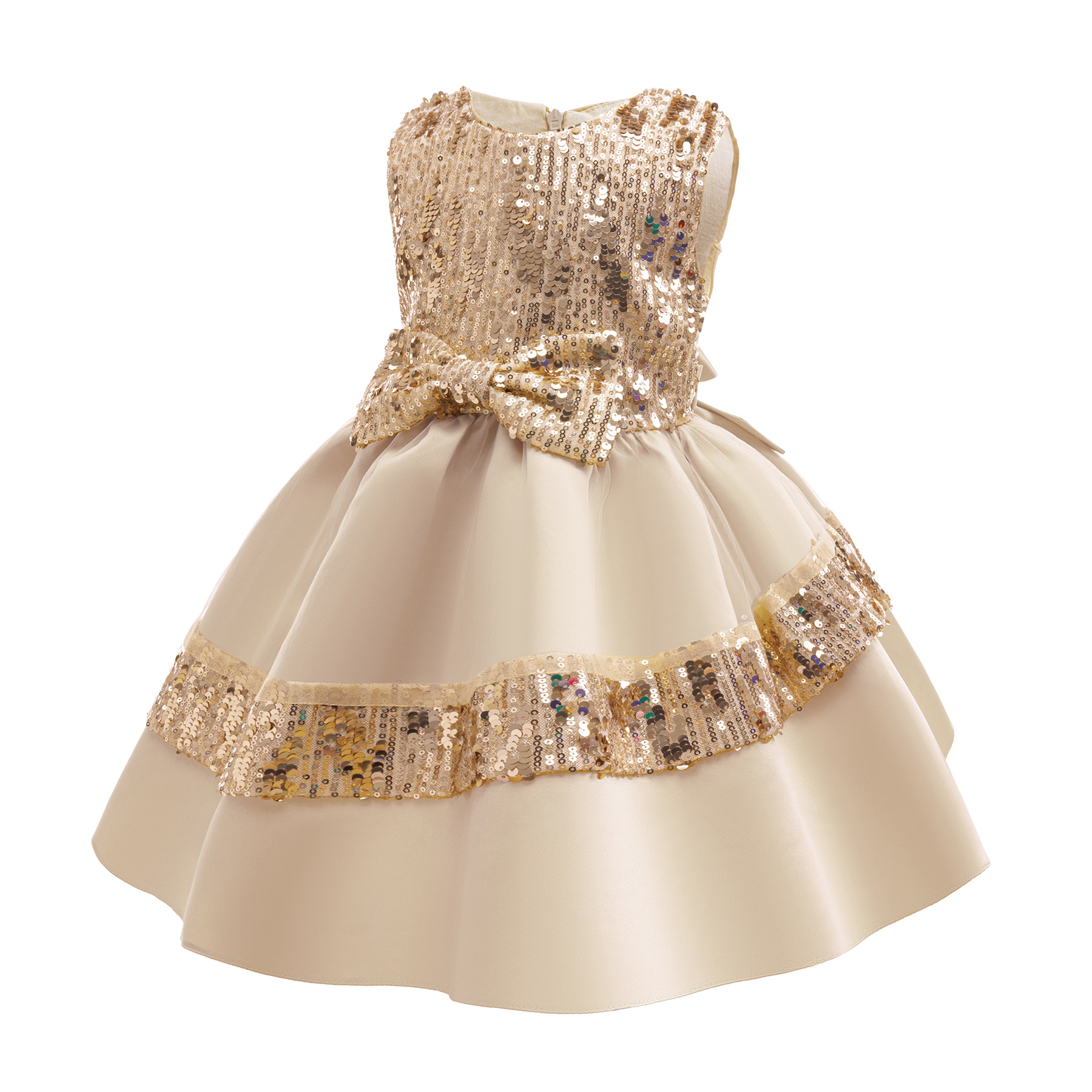 2-10 Years Fashion Girls Sequin Dress Lace Mesh Sleevelss Party Dress for Kids Girl Summer Children Girl Evening Gown 2025