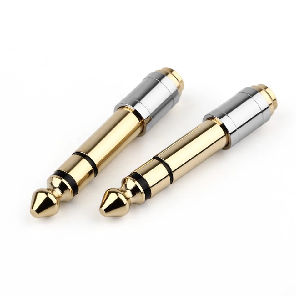6.35mm To 3.5mm Converters 1/4" Male 1/8" Female 6.35 to 3.5 Jack Headphone Audio Adapter Microphone Connector Stereo Plug