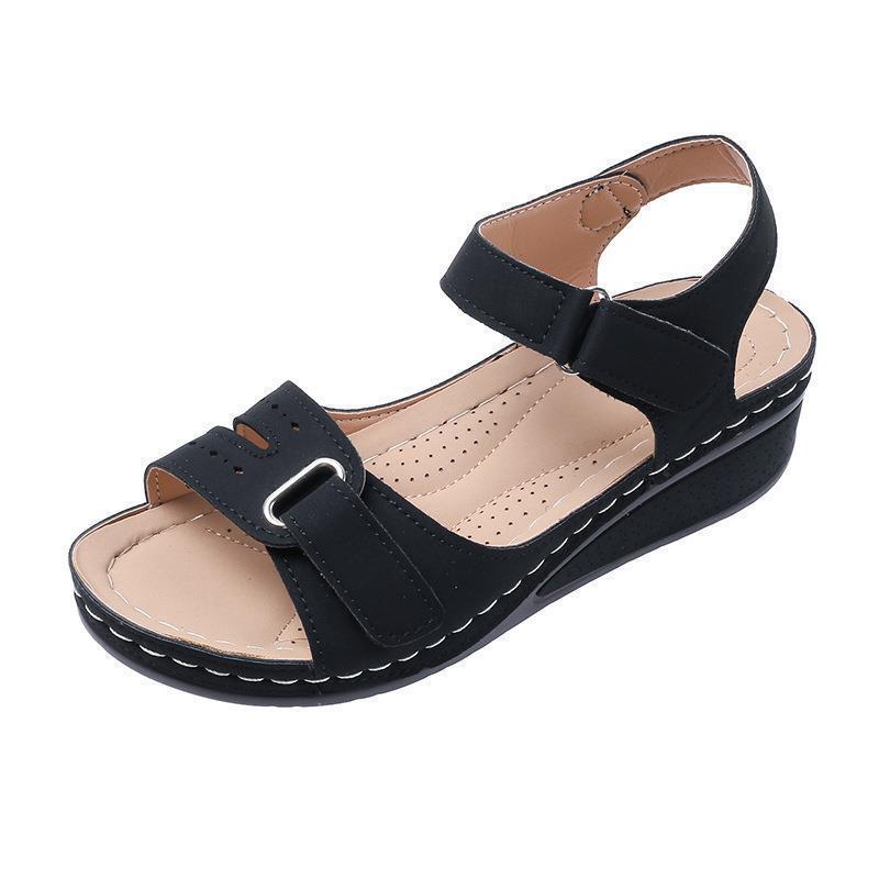 New Shoes Women Thick bottom Sandals Women Shoe Lightweight Soft Women's Shoes Ankle Buckle Walking Shoes Retro Female