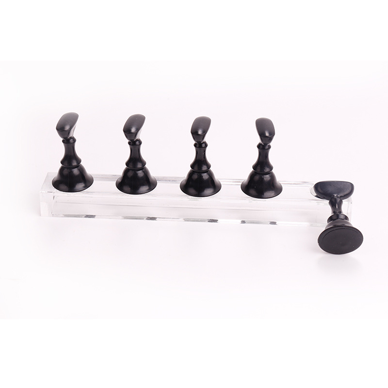Magnetic Nail Art Holder Practice Display Stand Acrylic Tips Shelf False Nail Tip Salon DIY Manicure Tools
